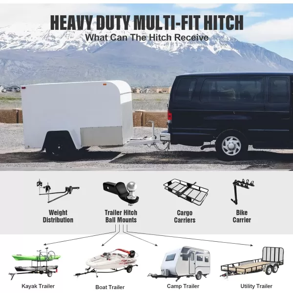 imageAPS Rear Towing Hitch Receiver Class 3 Trailer Hitch Compatible with Dodge Dakota 19872004