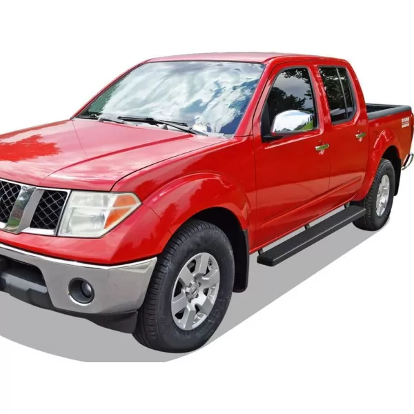 imageAPS Running Boards Nerf Bars Side Steps Step Bars Compatible with Nissan Frontier 20052024 Crew Cab Silver Running Board StyleAluminum Black