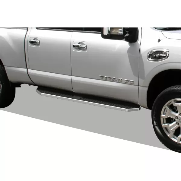 imageAPS Running Boards Nerf Bars Side Steps Step Bars Compatible with Nissan Frontier 20052024 Crew Cab Silver Running Board StylePolished