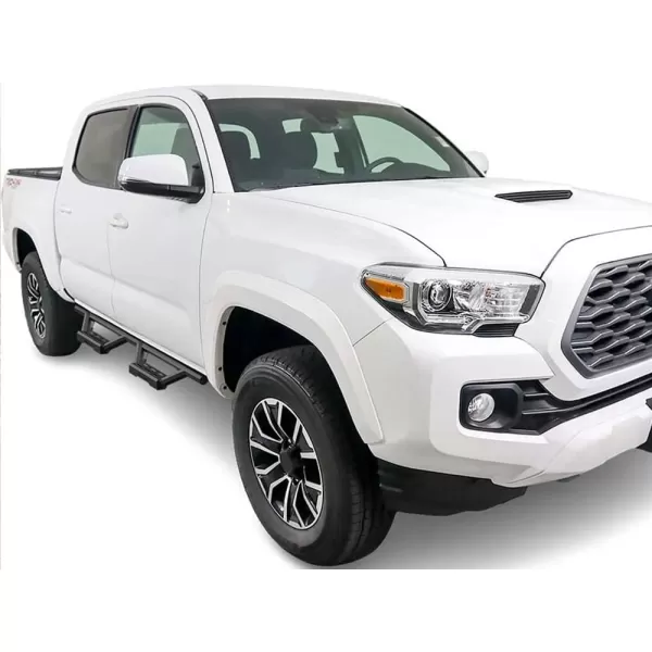 imageAPS Stainless Steel Pocket Steps Running Boards Compatible with Toyota Tacoma 20052023 Double Crew CabBlack