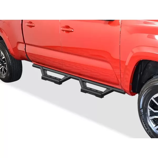 imageAPS Stainless Steel Pocket Steps Running Boards Compatible with Toyota Tacoma 20052023 Double Crew CabBlack