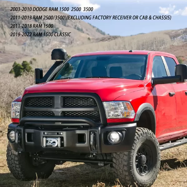 imageAPS Towing Trailer Hitch Receiver 2 Inch Class 3 Trailer Hitch Compatible with Dodge Ram 1500 2500 3500 20032019 Towing Hitch Compatible with Ram 1500 Classic 20192022