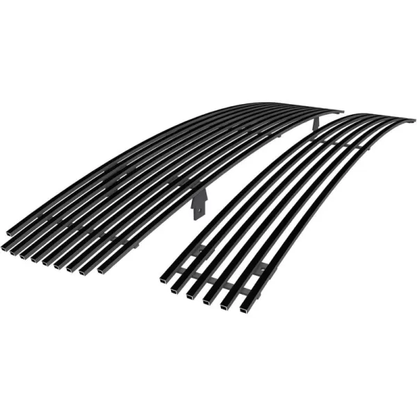 imageAPS Compatible with Nissan Maxima 20092014 Main Upper Lower Bumper Stainless Steel SS Black Billet Front Grill Grille Insert Combo N87774H