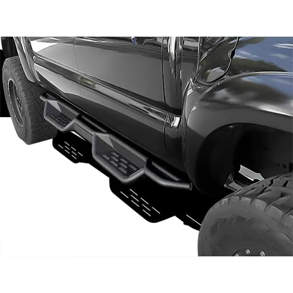 imageAPS Stainless Steel Pocket Steps Running Boards Compatible with Toyota Tacoma 20052023 Double Crew CabBlack