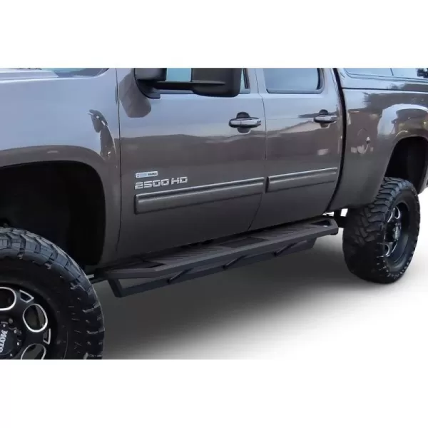 imageAPS Stainless Steel Side Steps Armor Compatible with Chevy Silverado GMC Sierra 1500 2500 3500 20012006 Crew Cab ampamp Classic 07 Nerf Bars Side Steps Side Bars