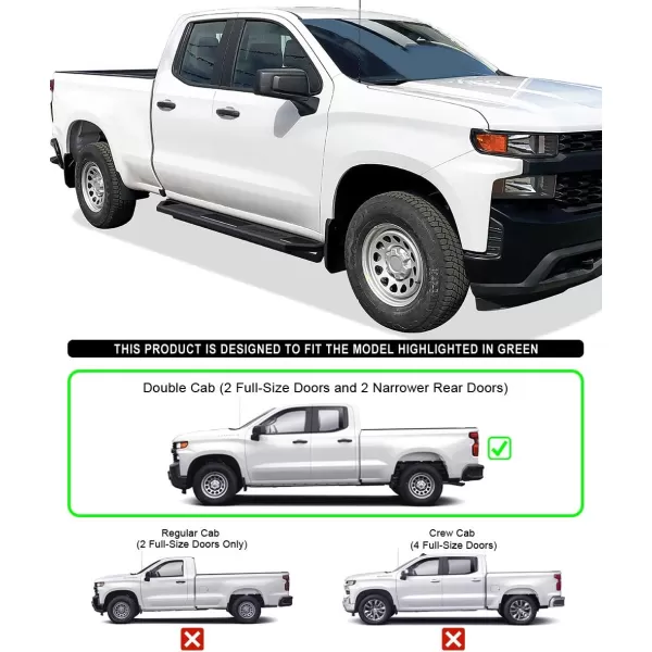 imageAPS 65in Side Armor Stainless Steel Running Boards Compatible with Silverado Sierra 1500 20192025 Extended Cab ampamp 2500 3500 20202025 Exclude 19 1500 LDSilverado 1500 LTD Sierra 1500 LD 2022