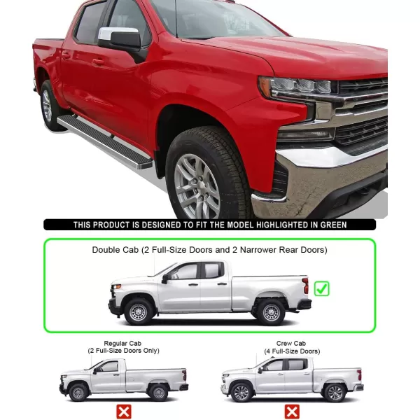 imageAPS Black 5in Steel Nerf Bars Compatible with Silverado Sierra 1500 20192025 Extended Cab ampamp 2500 3500 20202025 Exclude 19 1500 LDSilverado 1500 LTD Sierra 1500 LD 2022Silver