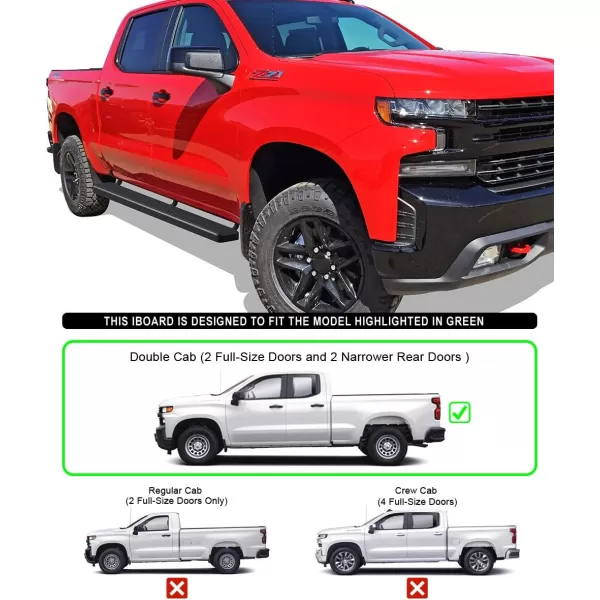 imageAPS Black 5in Steel Nerf Bars Compatible with Silverado Sierra 1500 20192025 Extended Cab ampamp 2500 3500 20202025 Exclude 19 1500 LDSilverado 1500 LTD Sierra 1500 LD 2022Stainless Steel Black