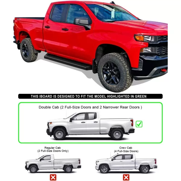 imageAPS Black 5in Steel Nerf Bars Compatible with Silverado Sierra 1500 20192025 Extended Cab ampamp 2500 3500 20202025 Exclude 19 1500 LDSilverado 1500 LTD Sierra 1500 LD 2022Aluminum Black