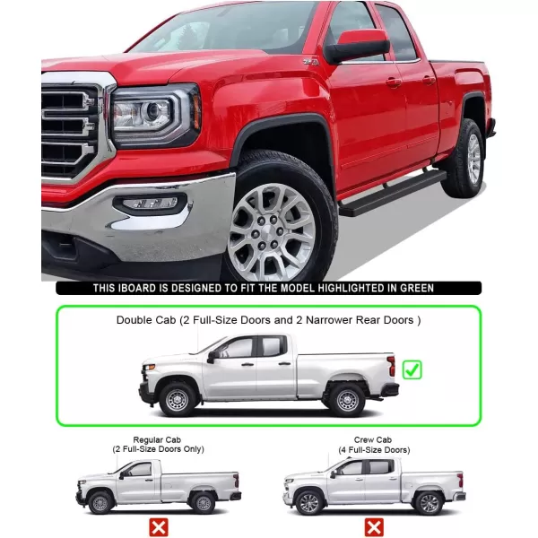 imageAPS Black 5in Steel Nerf Bars Compatible with Silverado Sierra 1500 20192025 Extended Cab ampamp 2500 3500 20202025 Exclude 19 1500 LDSilverado 1500 LTD Sierra 1500 LD 2022Aluminum Black