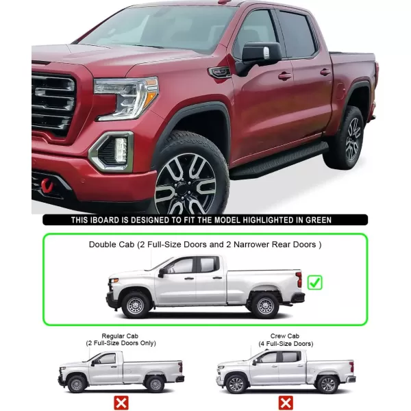 imageAPS Black 5in Steel Nerf Bars Compatible with Silverado Sierra 1500 20192025 Extended Cab ampamp 2500 3500 20202025 Exclude 19 1500 LDSilverado 1500 LTD Sierra 1500 LD 2022Aluminum Black