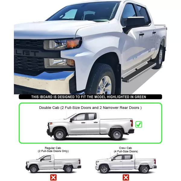 imageAPS Black 5in Steel Nerf Bars Compatible with Silverado Sierra 1500 20192025 Extended Cab ampamp 2500 3500 20202025 Exclude 19 1500 LDSilverado 1500 LTD Sierra 1500 LD 2022Aluminum Silver