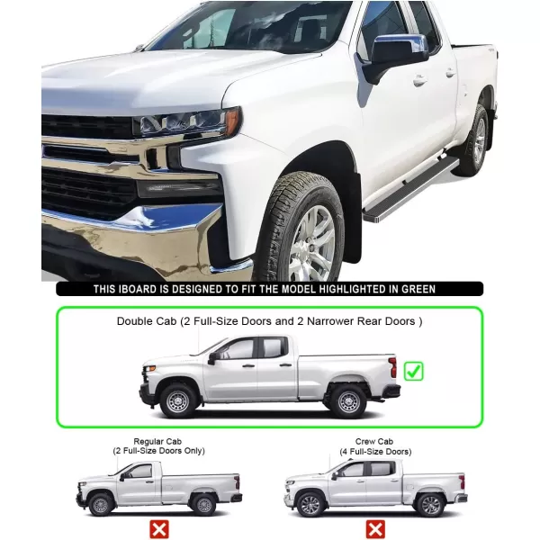 imageAPS Black 5in Steel Nerf Bars Compatible with Silverado Sierra 1500 20192025 Extended Cab ampamp 2500 3500 20202025 Exclude 19 1500 LDSilverado 1500 LTD Sierra 1500 LD 2022Aluminum Silver