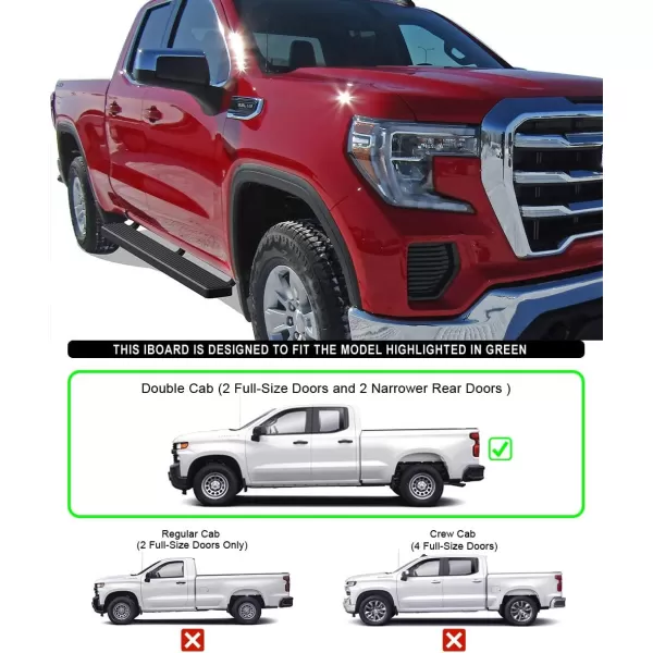 imageAPS Black 5in Steel Nerf Bars Compatible with Silverado Sierra 1500 20192025 Extended Cab ampamp 2500 3500 20202025 Exclude 19 1500 LDSilverado 1500 LTD Sierra 1500 LD 2022Stainless Steel Black