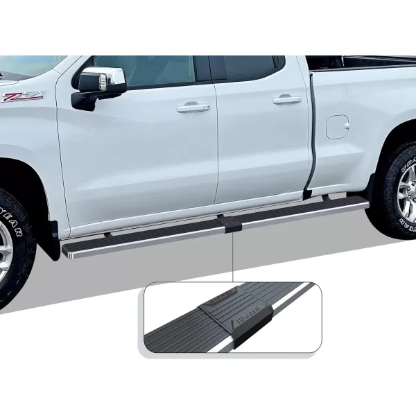 imageAPS Black 5in Steel Nerf Bars Compatible with Silverado Sierra 1500 20192025 Extended Cab ampamp 2500 3500 20202025 Exclude 19 1500 LDSilverado 1500 LTD Sierra 1500 LD 2022Stainless Steel Polished