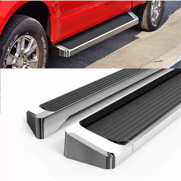 imageAPS Running Boards 6in Matte Black Compatible with Ford F150 20152025 Super Cab ampamp F250 F350 Super Duty 20172025 Stainless Steel Nerf Bars Side Steps Side BarsAluminum Silver