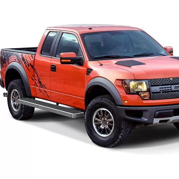 imageAPS Running Boards 6in Matte Black Compatible with Ford F150 20152025 Super Cab ampamp F250 F350 Super Duty 20172025 Stainless Steel Nerf Bars Side Steps Side BarsAluminum Silver