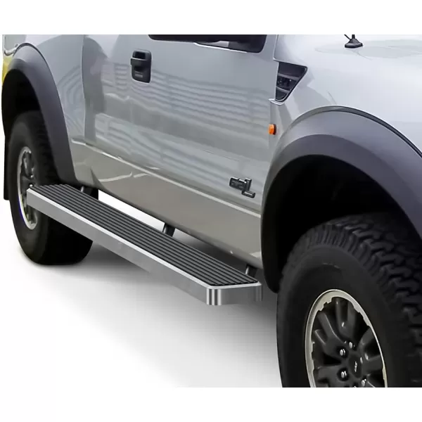 imageAPS Running Boards 6in Matte Black Compatible with Ford F150 20152025 Super Cab ampamp F250 F350 Super Duty 20172025 Stainless Steel Nerf Bars Side Steps Side BarsAluminum Silver