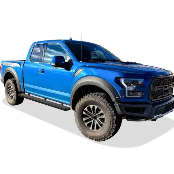 imageAPS Running Boards 6in Matte Black Compatible with Ford F150 20152025 Super Cab ampamp F250 F350 Super Duty 20172025 Stainless Steel Nerf Bars Side Steps Side BarsAluminum Black