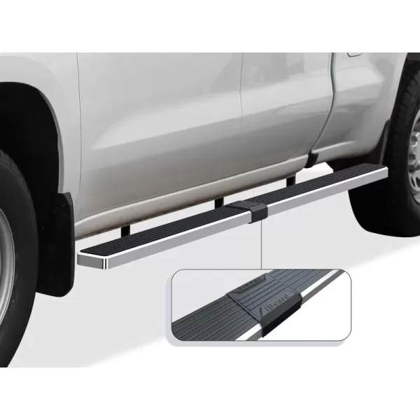 imageAPS Black 5in Steel Nerf Bars Compatible with Silverado Sierra 1500 20192025 Extended Cab ampamp 2500 3500 20202025 Exclude 19 1500 LDSilverado 1500 LTD Sierra 1500 LD 2022Stainless Steel Polished