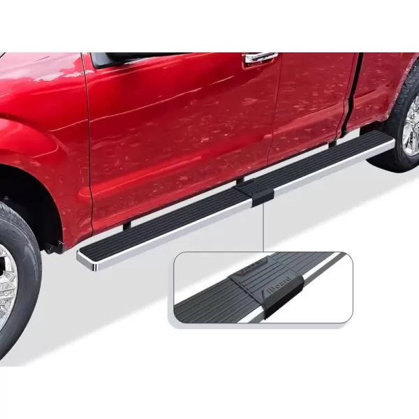 imageAPS Running Boards 6in Matte Black Compatible with Ford F150 20152025 Super Cab ampamp F250 F350 Super Duty 20172025 Stainless Steel Nerf Bars Side Steps Side BarsStainless Steel Polished