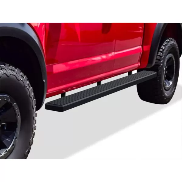 imageAPS Running Boards 6in Matte Black Compatible with Ford F150 20152025 Super Cab ampamp F250 F350 Super Duty 20172025 Stainless Steel Nerf Bars Side Steps Side BarsAluminum Black