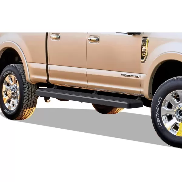 imageAPS 5in Stainless Steel Black Running Boards Compatible with Ford F250 F350 Super Duty 19992016 Crew Cab Nerf Bars Side StepsStainless Steel Black