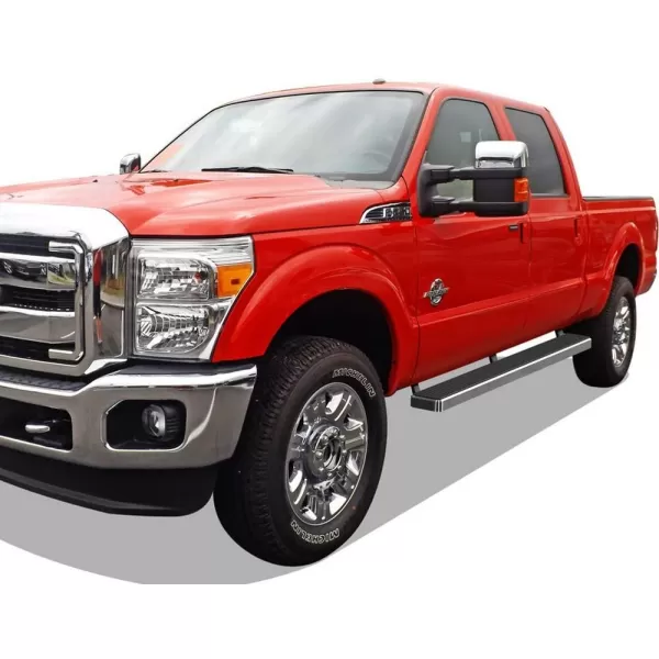 imageAPS 5in Stainless Steel Black Running Boards Compatible with Ford F250 F350 Super Duty 19992016 Crew Cab Nerf Bars Side StepsStainless Steel Polished
