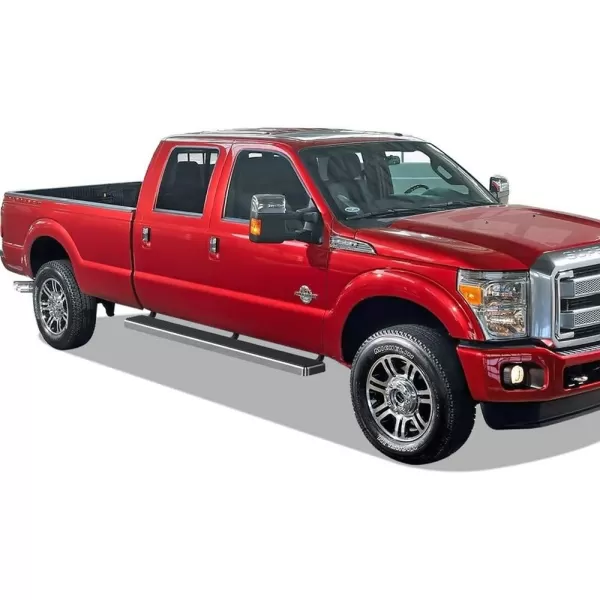 imageAPS 5in Stainless Steel Black Running Boards Compatible with Ford F250 F350 Super Duty 19992016 Crew Cab Nerf Bars Side StepsStainless Steel Polished