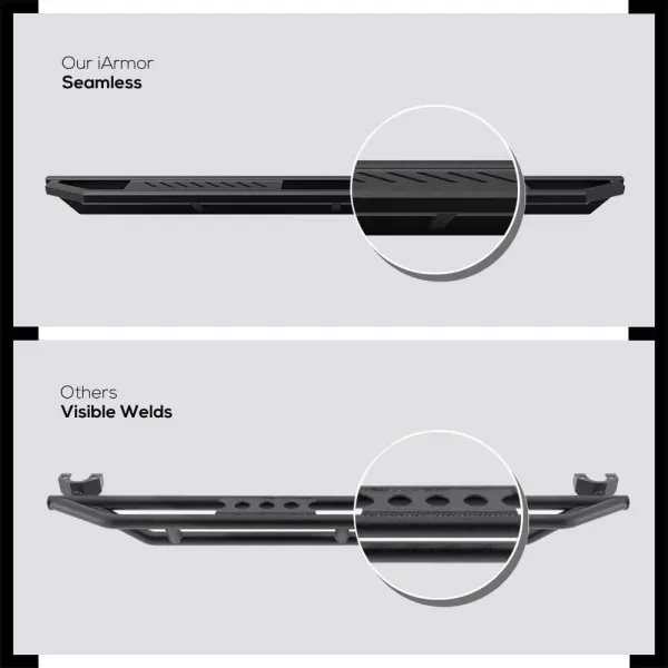 imageAPS 65in Side Armor Stainless Steel Running Boards Compatible with Ford F250 F350 Super Duty 19992016 Crew Cab Nerf Bars Side Steps Side Bars
