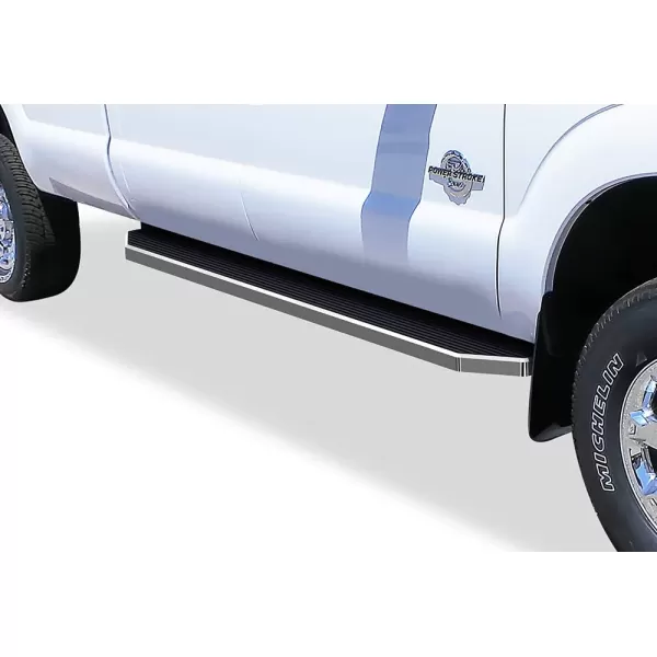 imageAPS Running Boards Nerf Bars Side Steps Step Bars Compatible with Ford F250 F350 Super Duty 19992016 Crew Cab Black Powder Coated 5 inchesPolished