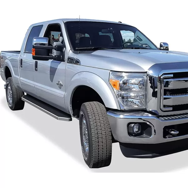 imageAPS Running Boards Nerf Bars Side Steps Step Bars Compatible with Ford F250 F350 Super Duty 19992016 Crew Cab Black Powder Coated 5 inchesPolished