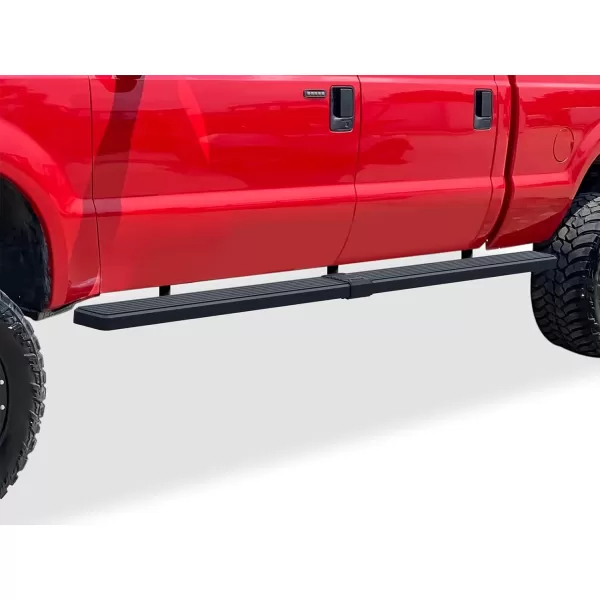 imageAPS Running Boards Nerf Bars Side Steps Step Bars Compatible with Ford F250 F350 Super Duty 19992016 Crew Cab Black Powder Coated 5 inchesStainless Steel Black