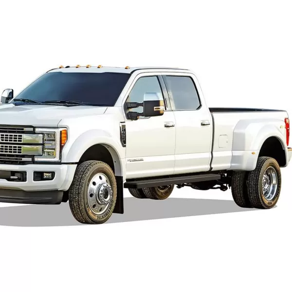 imageAPS Running Boards Nerf Bars Side Steps Step Bars Compatible with Ford F250 F350 Super Duty 19992016 Crew Cab Black Powder Coated 5 inchesStainless Steel Black