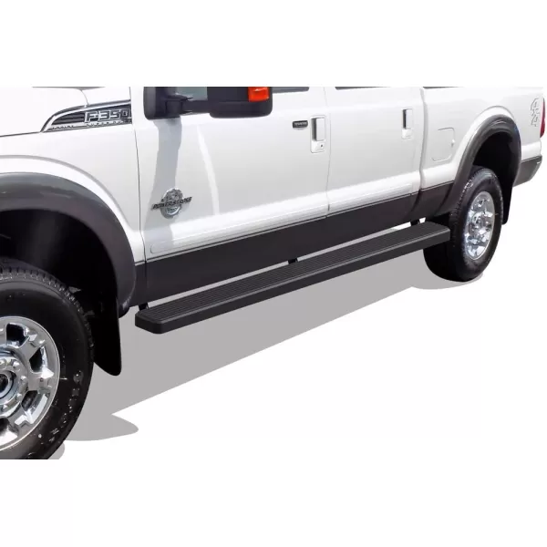 imageAPS Silver Running Board Style Running Boards Nerf Bars Side Steps Compatible with Ford F250 F350 Super Duty 19992016 Crew CabAluminum Black