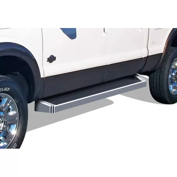 imageAPS Silver Running Board Style Running Boards Nerf Bars Side Steps Compatible with Ford F250 F350 Super Duty 19992016 Crew CabAluminum Silver