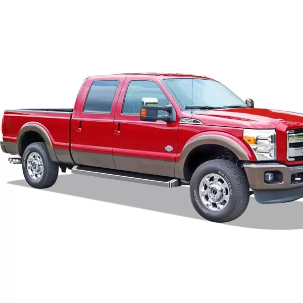 imageAPS Silver Running Board Style Running Boards Nerf Bars Side Steps Compatible with Ford F250 F350 Super Duty 19992016 Crew CabAluminum Silver
