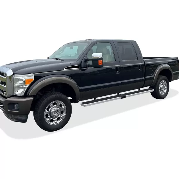 imageAPS Silver Running Board Style Running Boards Nerf Bars Side Steps Compatible with Ford F250 F350 Super Duty 19992016 Crew CabStainless Steel Polished