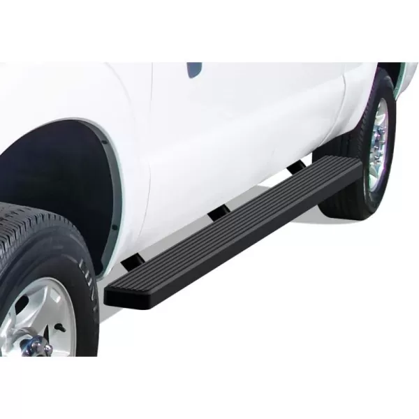imageAPS Silver Running Board Style Running Boards Nerf Bars Side Steps Compatible with Ford F250 F350 Super Duty 19992016 Crew CabAluminum Black
