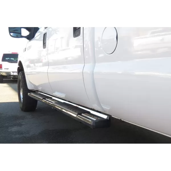 imageAPS Chrome OE Style Nerf Bars Running Boards Compatible with Ford F250 F350 Super Duty 19992016 Crew Cab