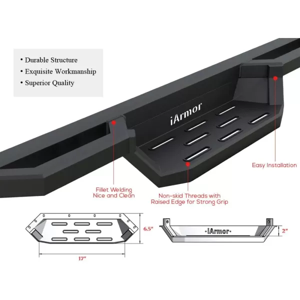 imageAPS Drop Steps Running Boards Compatible with Ford F250 F350 F450 Super Duty 19992016 Crew Cab