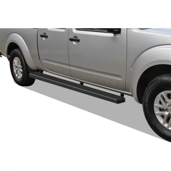 imageAPS 5in WheeltoWheel Black Nerf Bars Compatible with Nissan Frontier Crew Cab 6ft Bed 0525