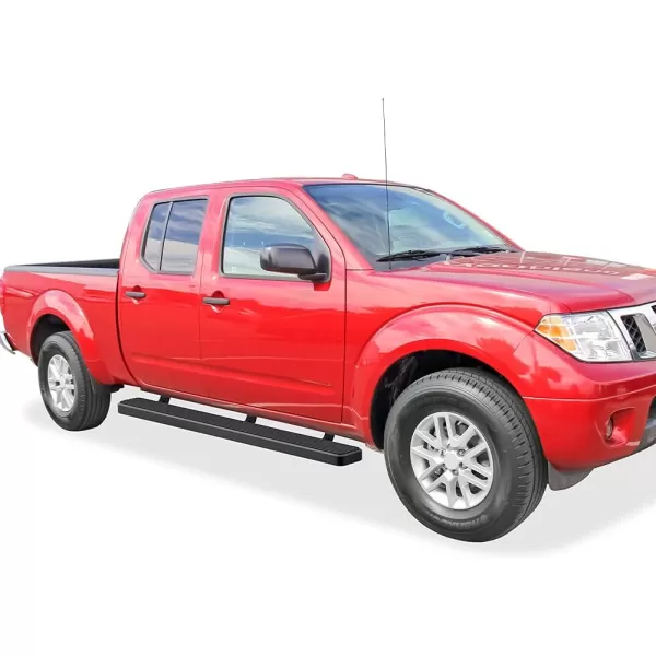 imageAPS 6in Black Running Boards Compatible with Nissan Frontier Crew Cab 0525