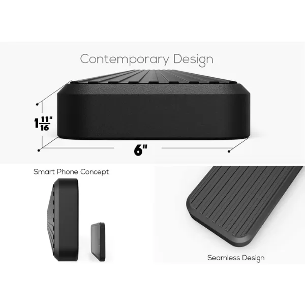 imageAPS 6in Black Running Boards Compatible with Nissan Frontier Crew Cab 0525