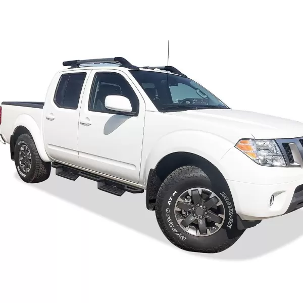 imageAPS Black 6 Inches Tubular Drop Down Style Nerf Bars Running Boards Compatible with Nissan Frontier 20052024 Crew CabBlack