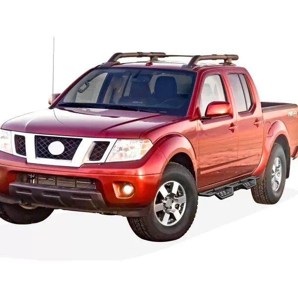imageAPS Black 6 Inches Tubular Drop Down Style Nerf Bars Running Boards Compatible with Nissan Frontier 20052024 Crew CabBlack