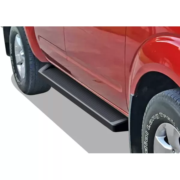 imageAPS Black Powder Coated 6 inches Wheel to Wheel Running Boards Side Bars Side Steps Compatible with Nissan Frontier 20052025 Crew Cab 5ft BedAluminum Black