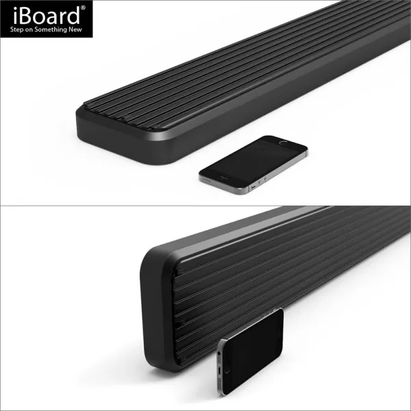 imageAPS Black Running Boards Style Compatible with Nissan Frontier 20052025 Crew Cab Nerf Bars Side Steps Side BarsAluminum Black