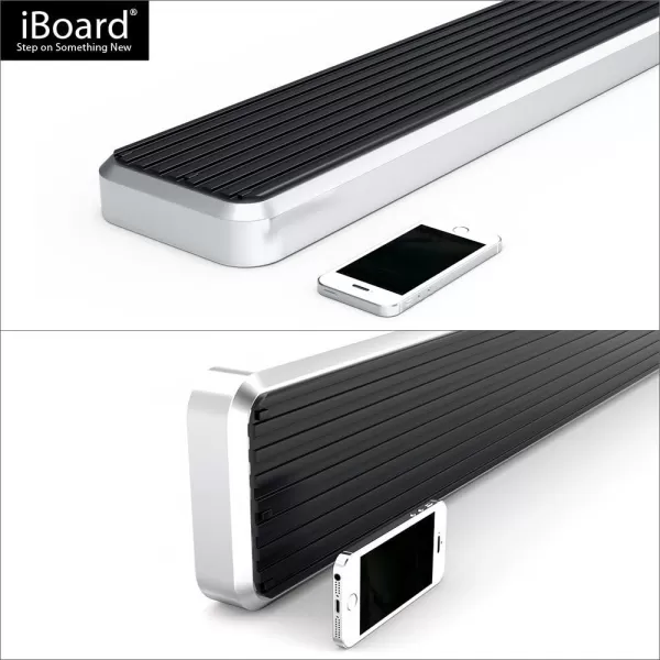 imageAPS iBoard Third Generation 6inch Black Aluminum Running Boards Side Step for Selected Nissan Frontier Equator Crew CabSilver