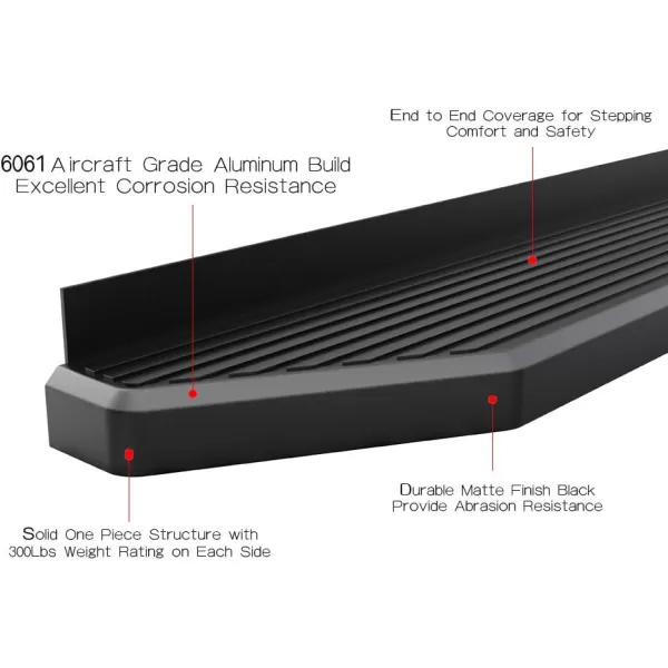 imageAPS iBoard Third Generation Silver Aluminum Running Boards Side Step for Selected Frontier Crew CabAluminum Black